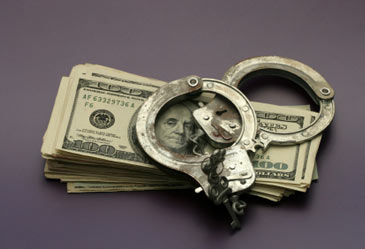 money and handcuffs