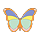 Color preview of illustrated butterfly