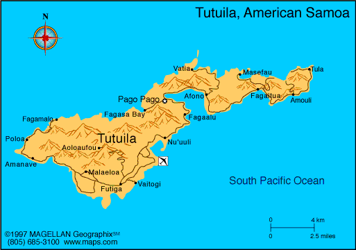 Map of American Samoa