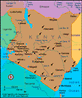 map of Kenya