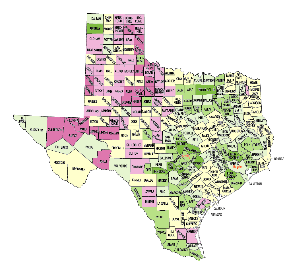  Population, percent change, 1990 to 2000