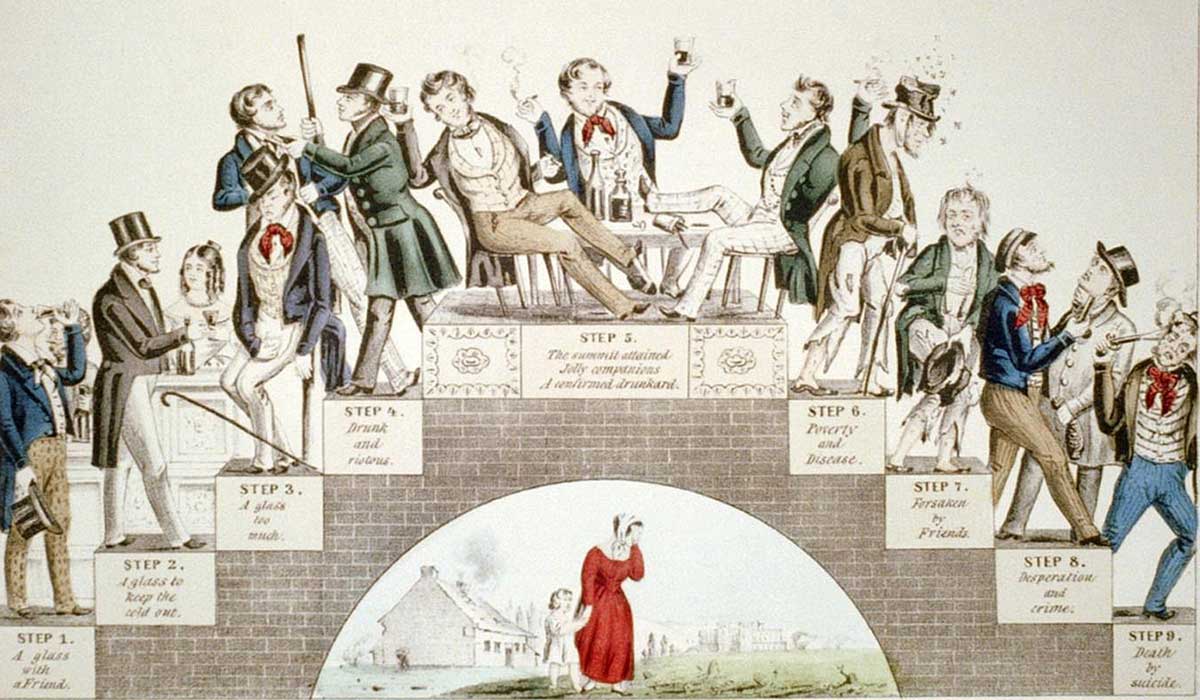 A year after it was ratified, the 18th Amendment to the Constitution, prohibiting the sale of alcoholic beverages, went into effect.