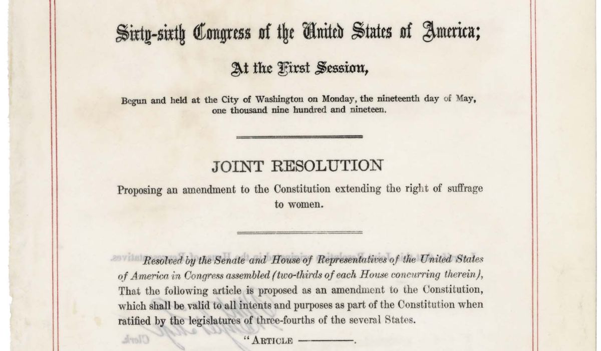 The 19th Amendment giving women the right to vote went into effect.