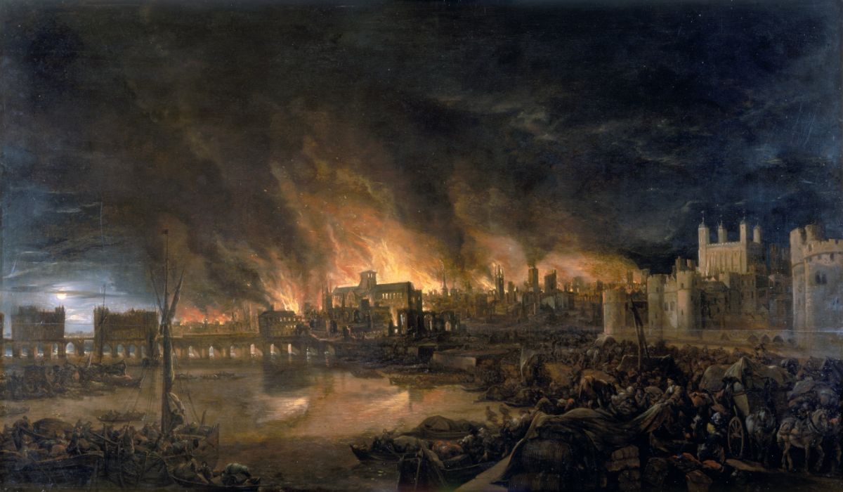 The great fire of London broke out, destroying much of the city, including St. Paul's Cathedral.