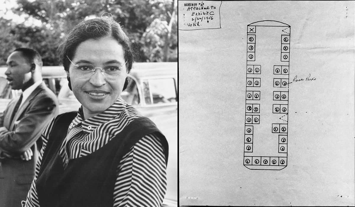 Rosa Parks was arrested for refusing to give up her front-section bus seat to a white man in Montgom
