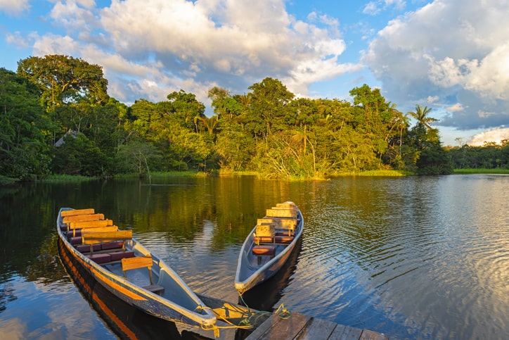 Amazon River at sunset