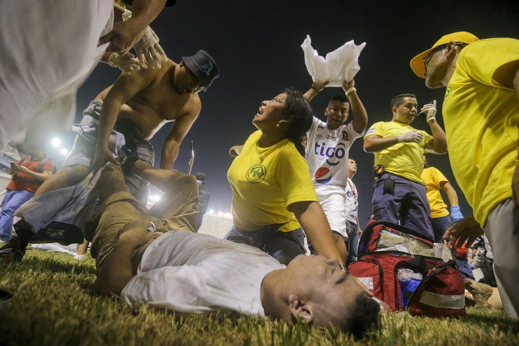 Rescue workers in El Salvador