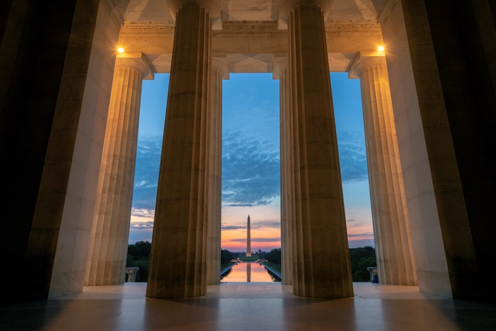 Lincoln Memorial at sunrise