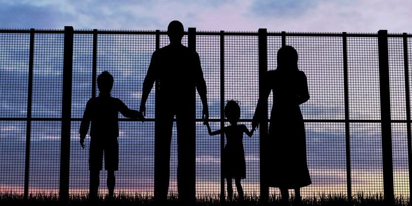Refugee family