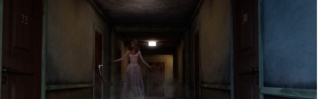 Ghost in a haunted hotel